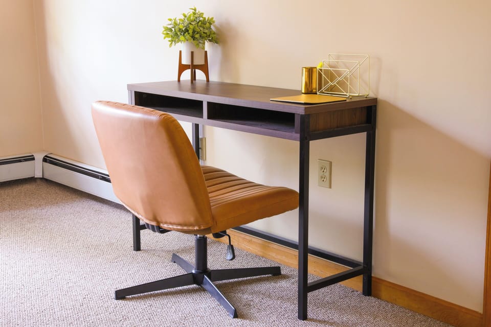 A workspace to take any calls that may happen during your vacation.