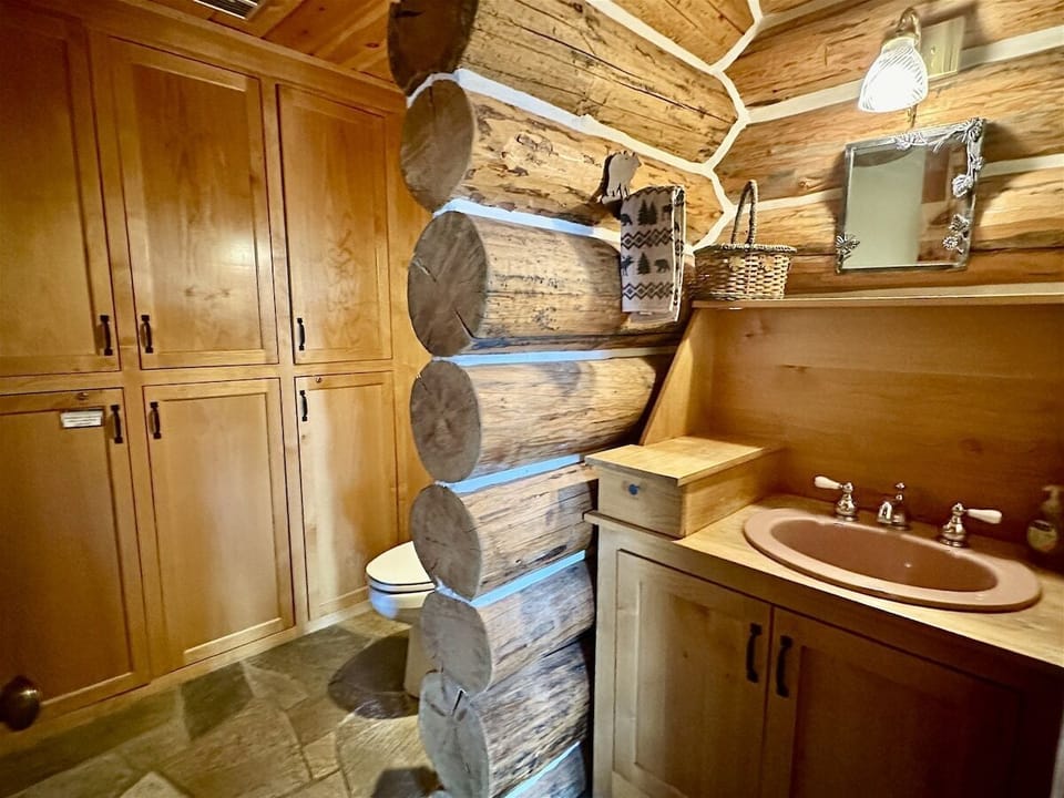 Powder room on second floor