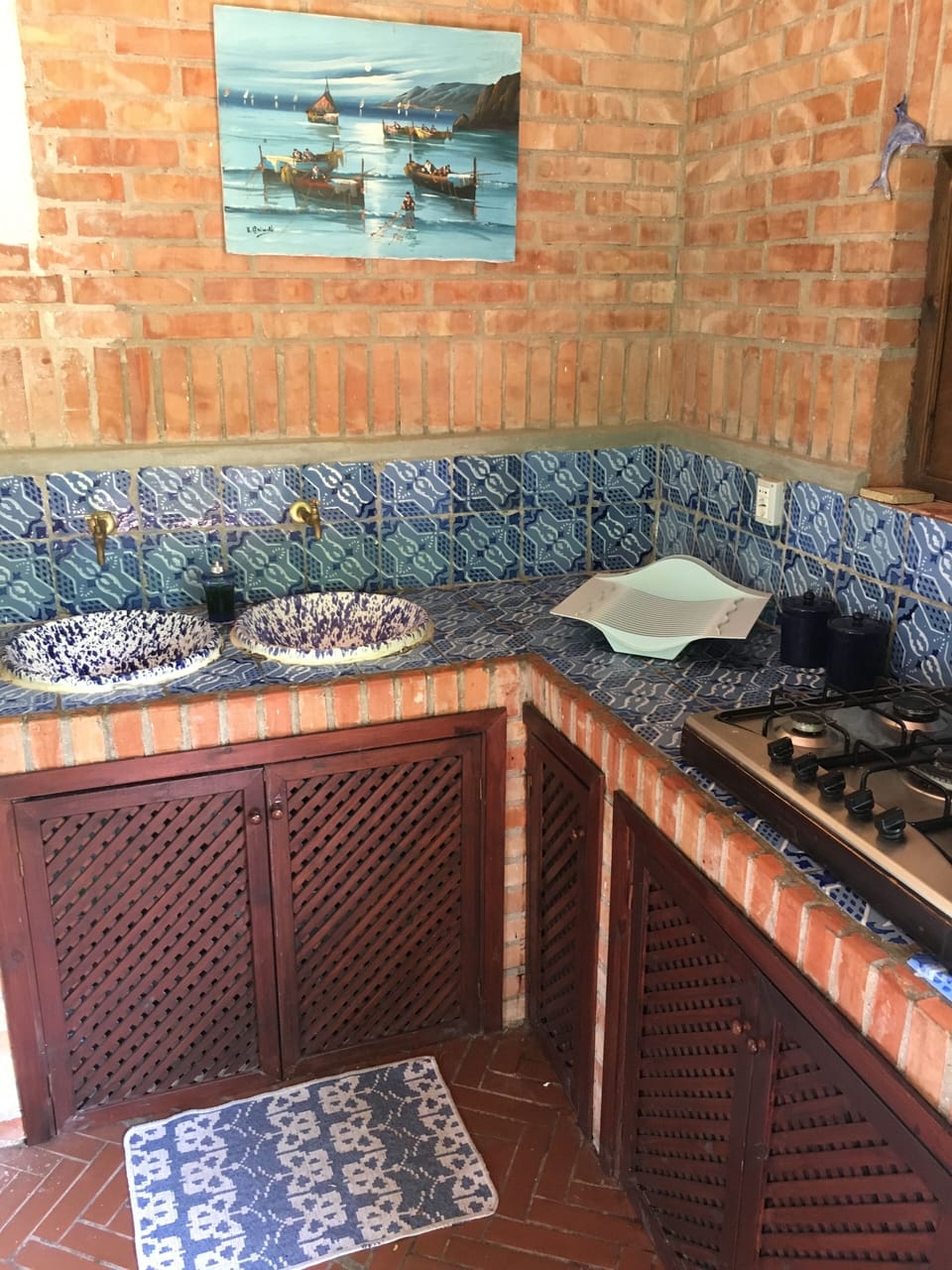 One of the 2 outdoor kitchens