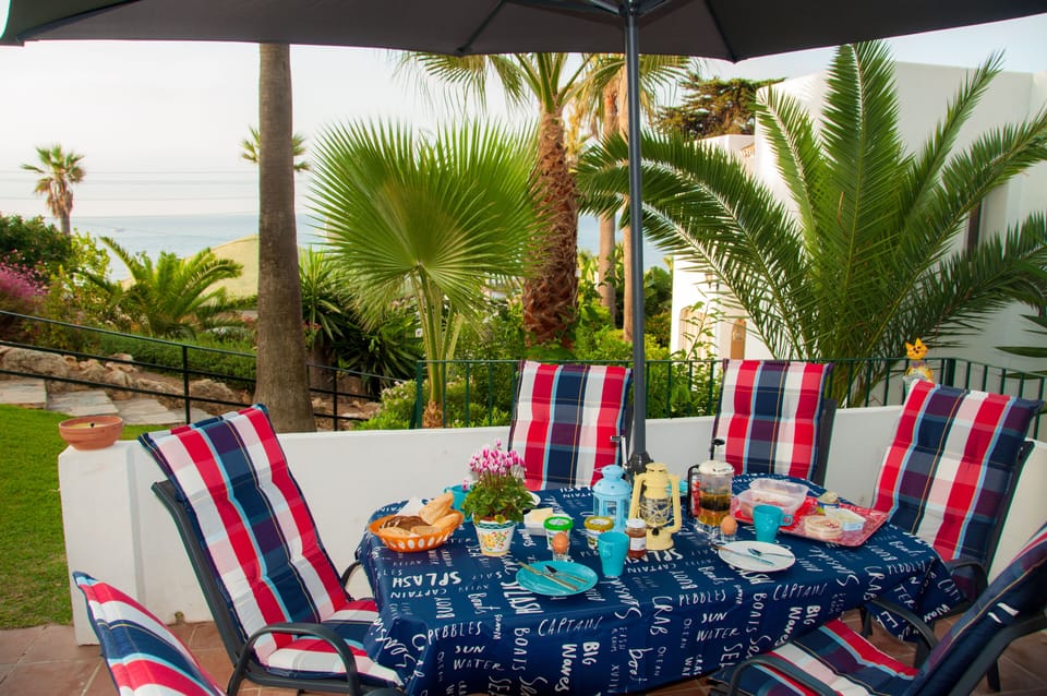 Your terrace, where you can enjoy the view, your meals and some drinks