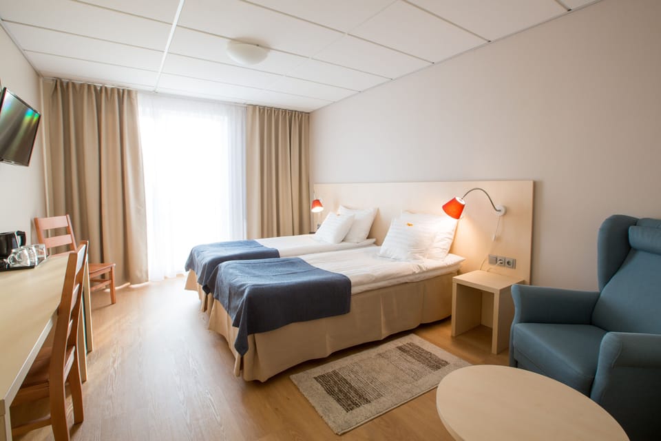 In-room safe, desk, iron/ironing board, free cribs/infant beds