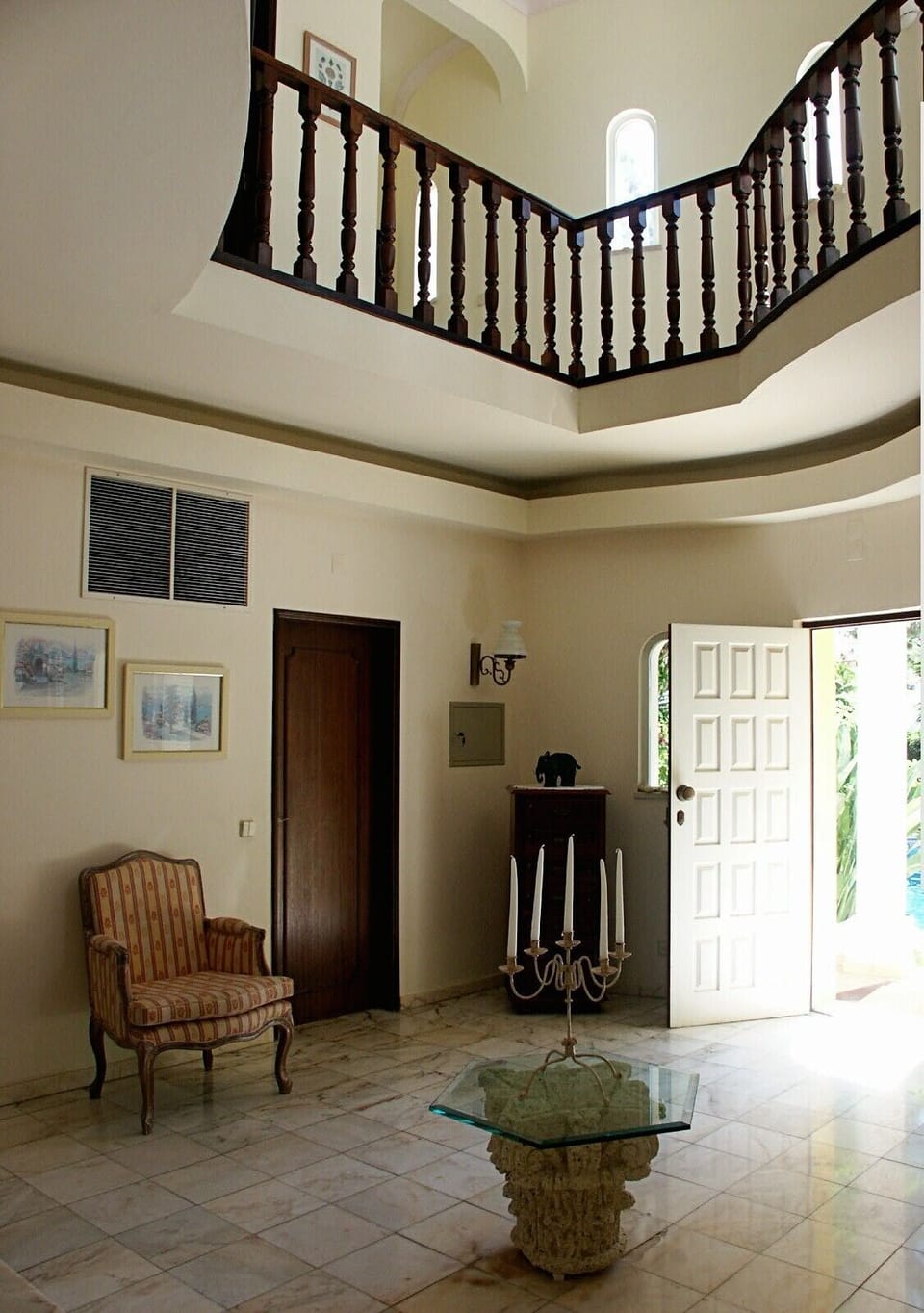 One of the bedrooms on the upper floor