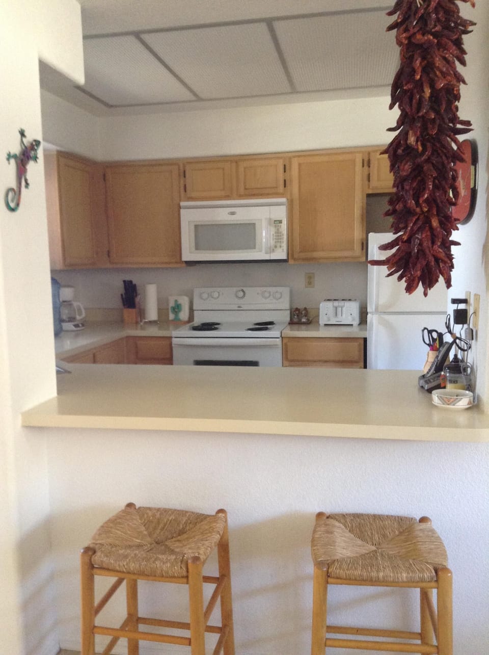 Kitchen is open to living room