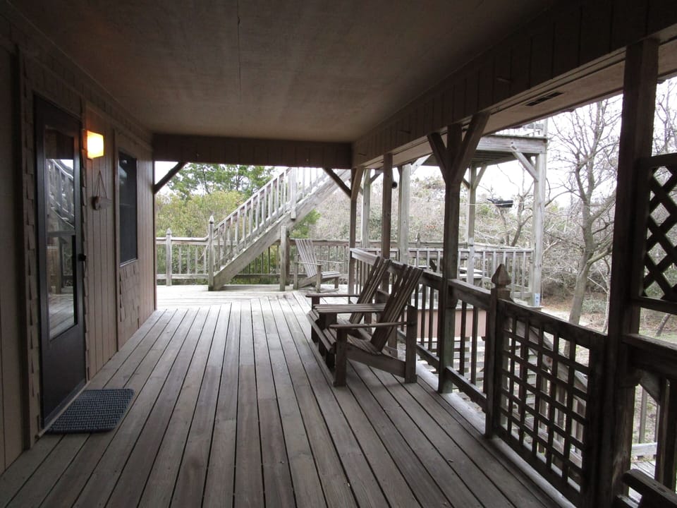 back deck, rear (formal) entrance