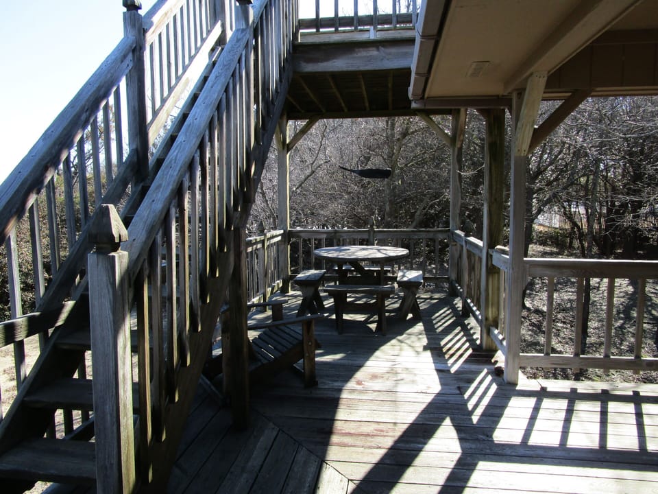 deck dining area under captains watch