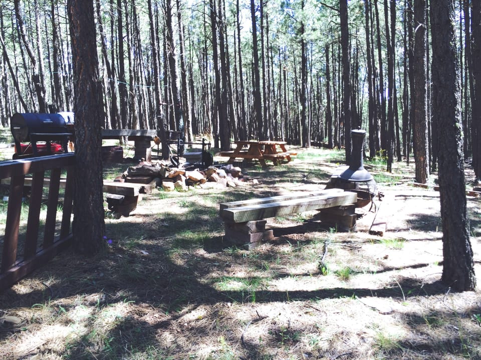 Outdoor entertaining area cowboy breakfast