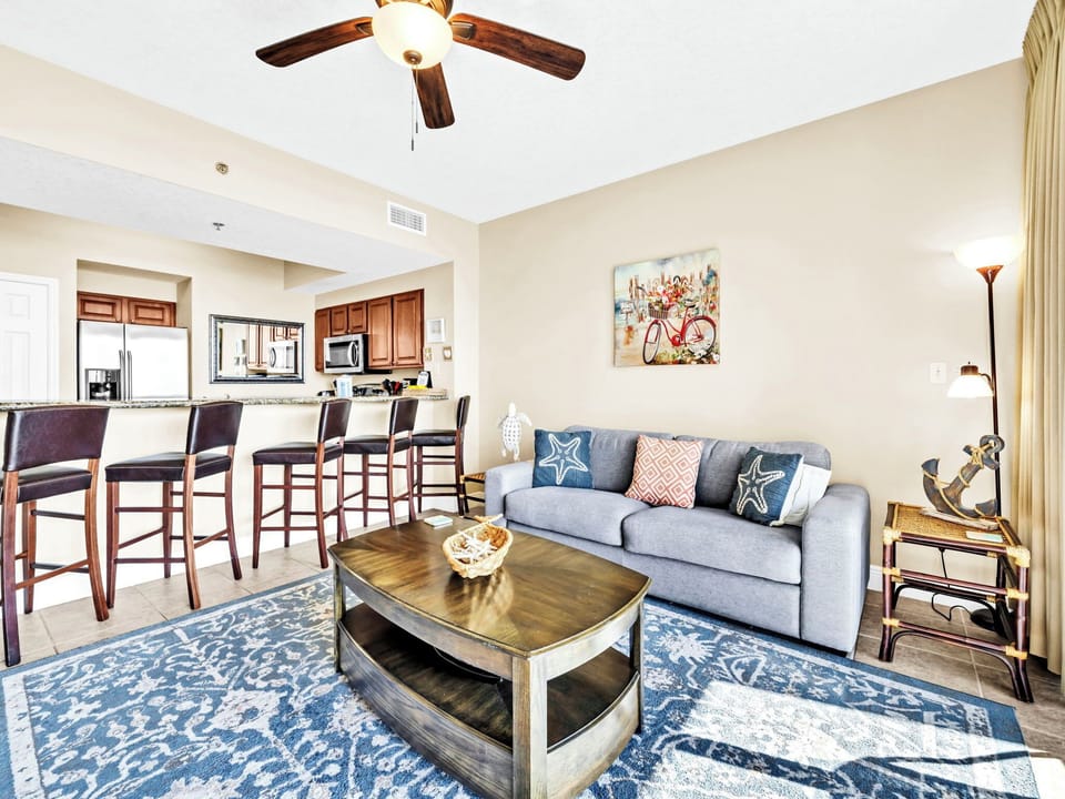 Open Concept Living, Dining, and Kitchen