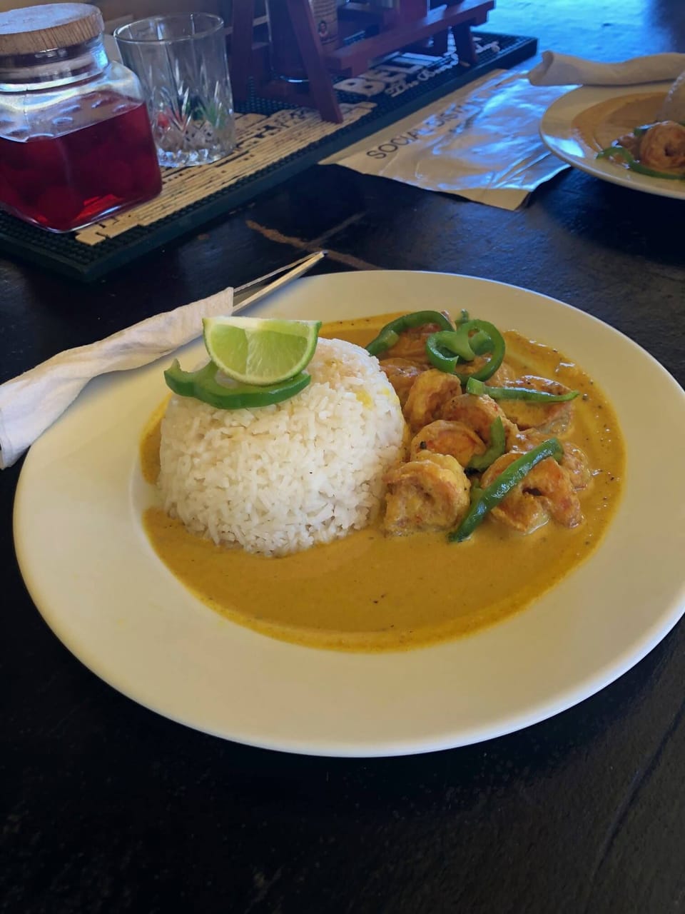 Our guests favorite " Coconut Curry Shrimp"