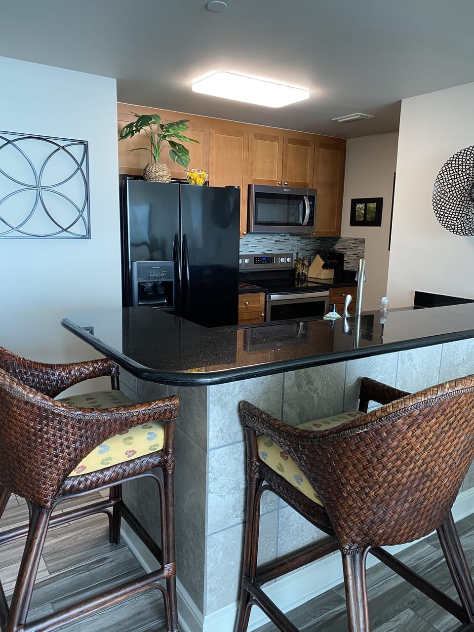 Seating at the bar for 3!