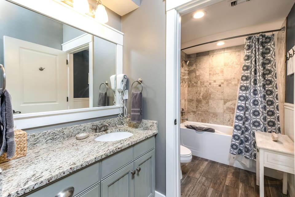 Master vanity area.  