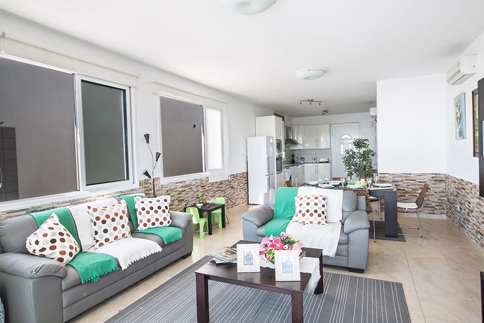 Living room with widescreen TV