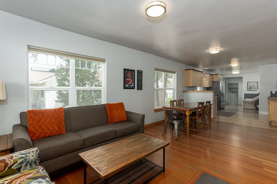 Open living areas that flow into one another