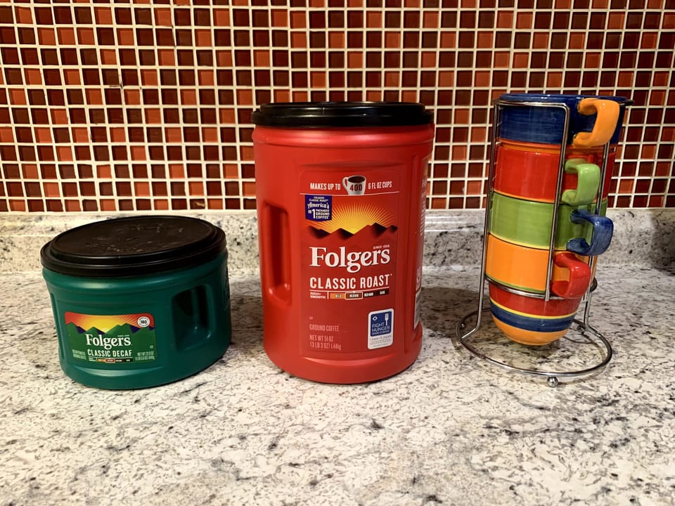 Caffeinated & Caffeine-free. Keurig Mach available. Guests must supply K-cups  