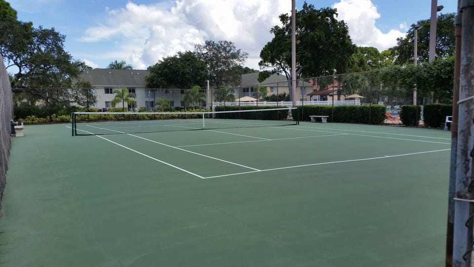 One of the two tennis courts
