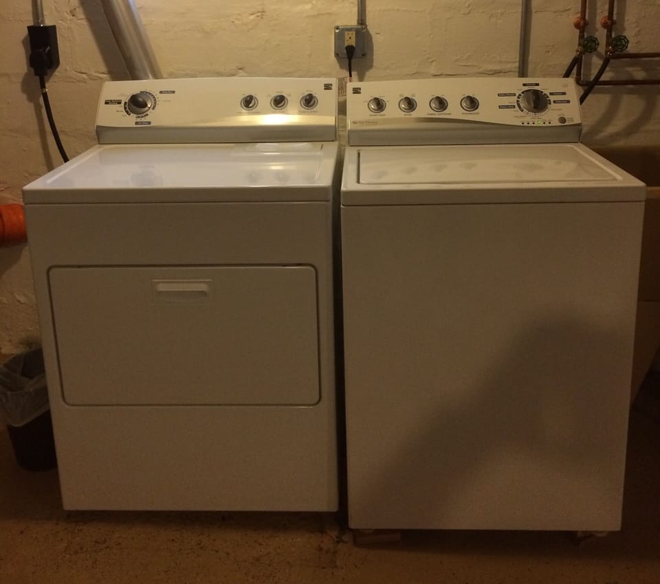 New energy-efficient washer/dryer.