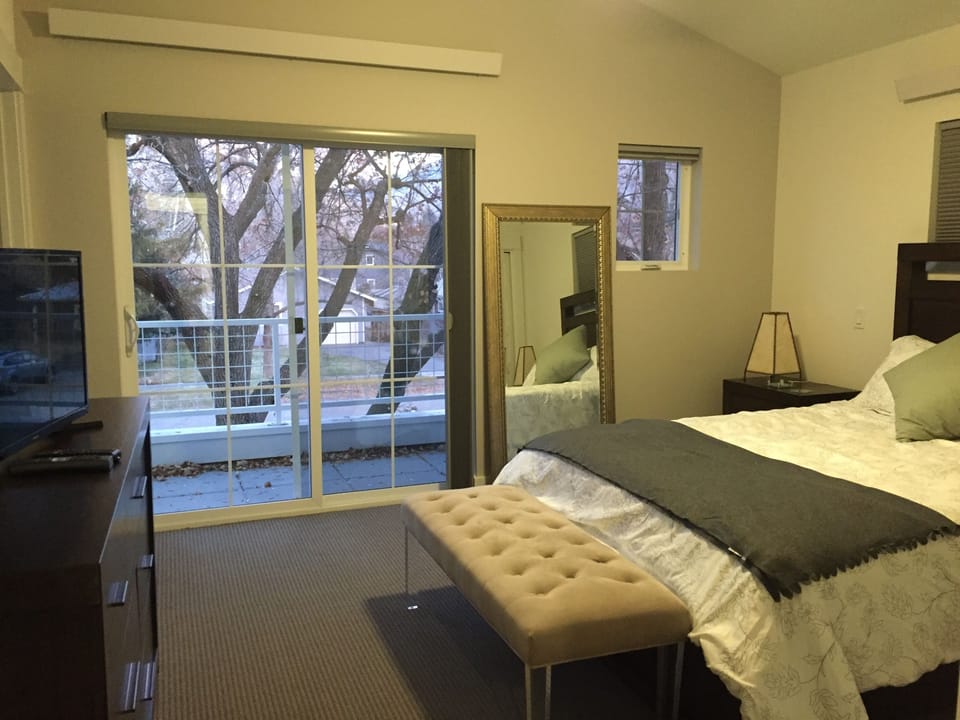 Master with queen bed and private bath and patio