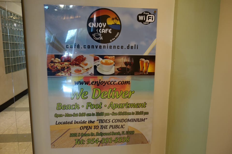 Cafe located in 3801 Tides. 
Cafe/Convenience Store