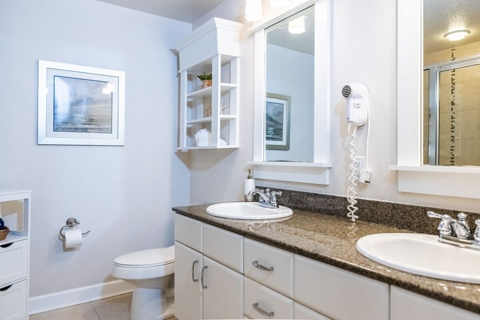 Bathroom with dual sinks