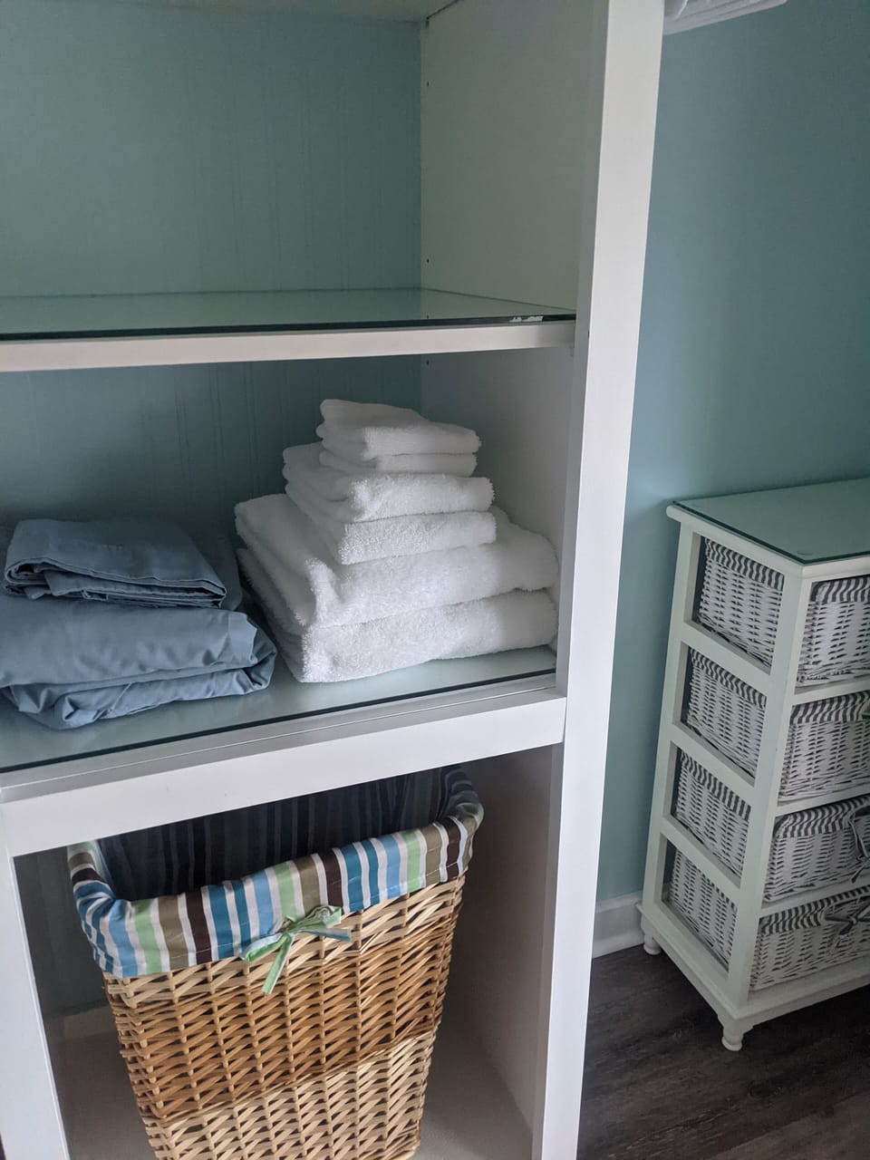 Large closet in this bedroom. Sheets &  towels are provided.