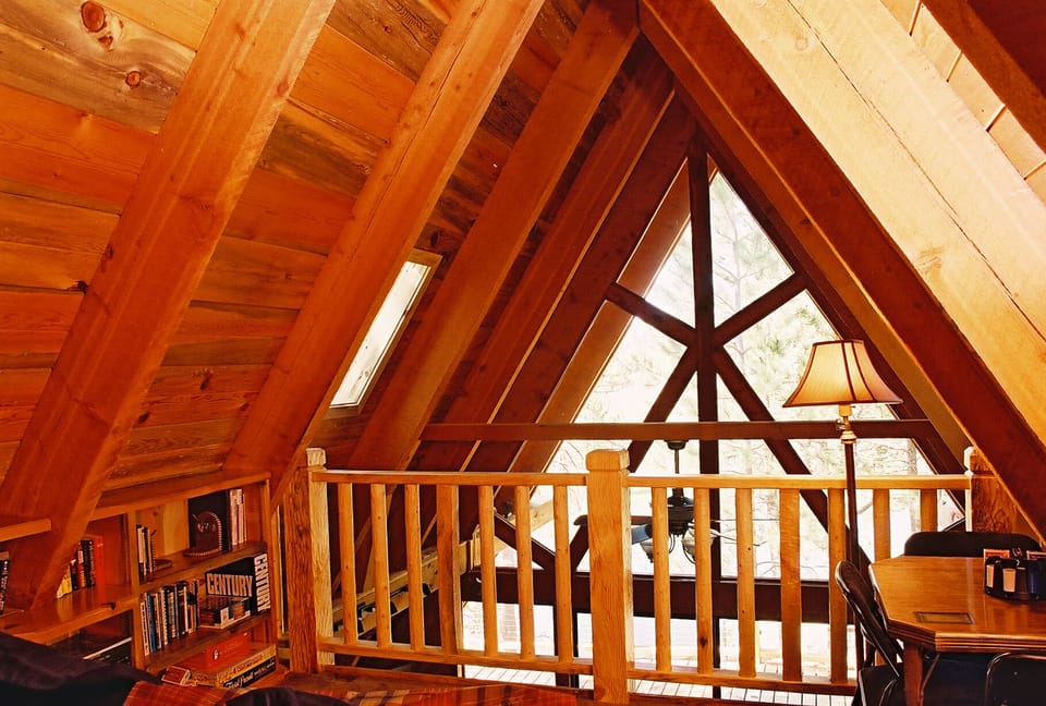 Loft area overlooking living room