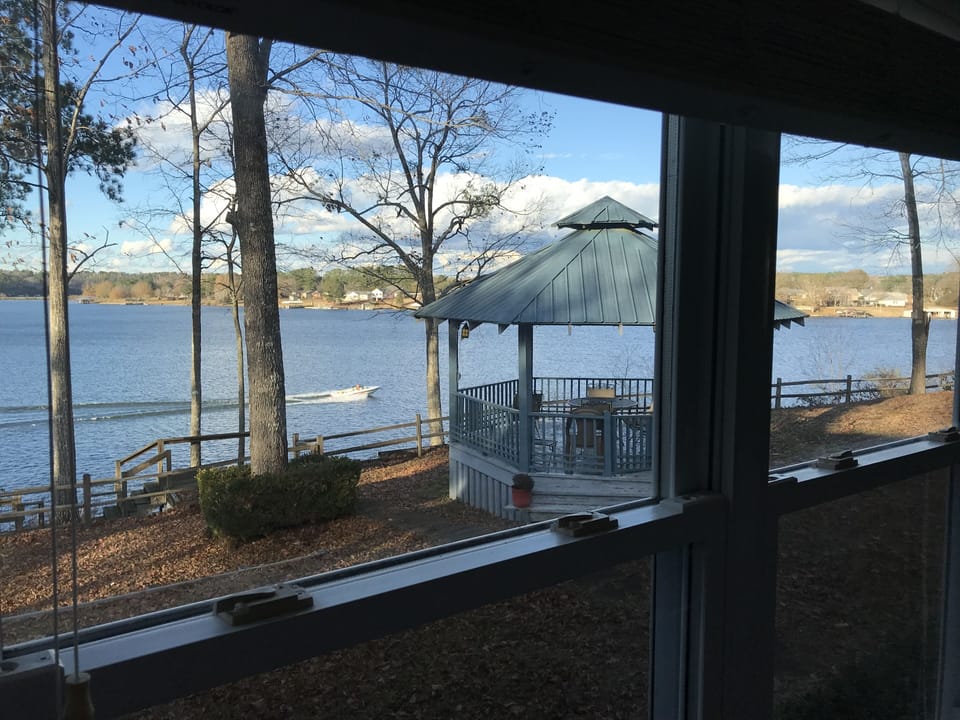 View from Lakeview primary bedroom window