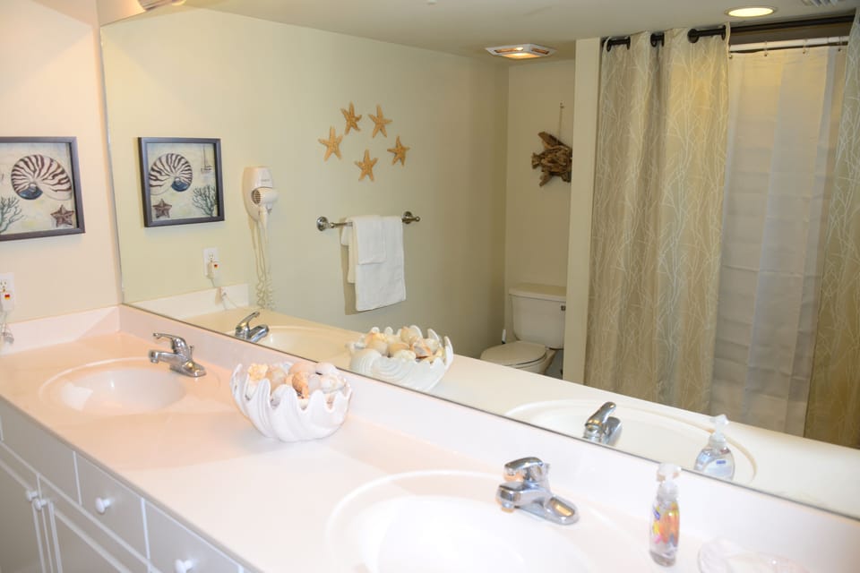 Double sink vanity in Master bedroom  Jacuzzi tub