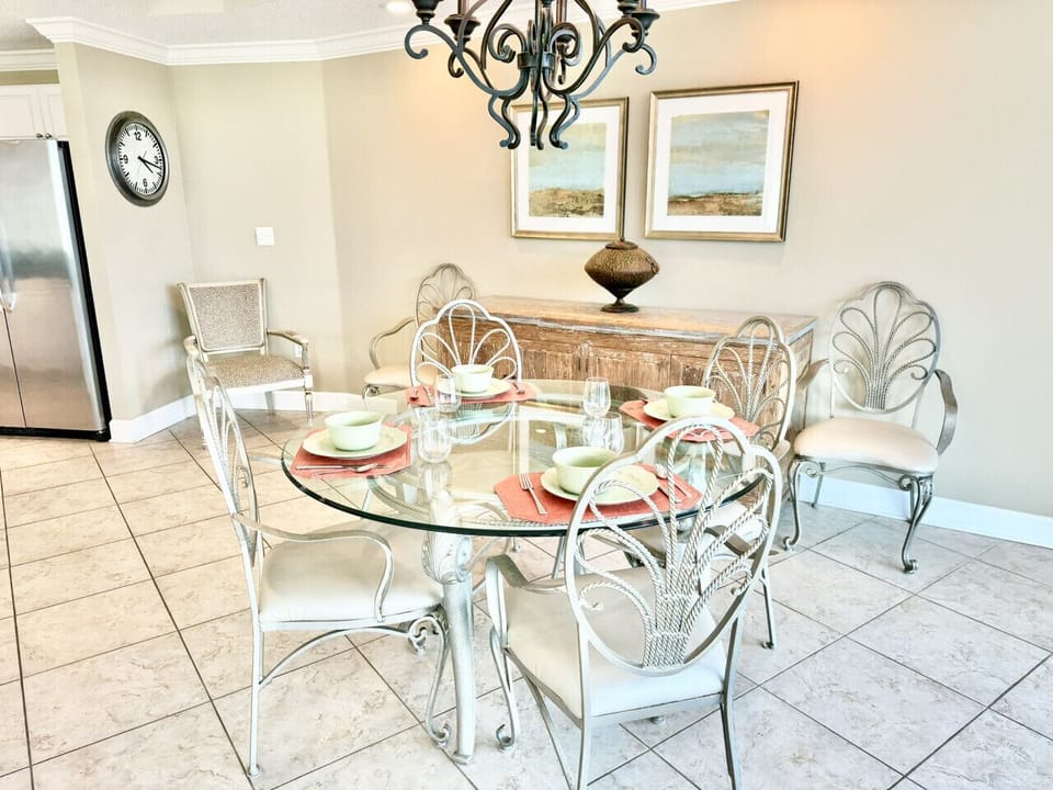 Formal dining table with room for 4 to comfortably eat