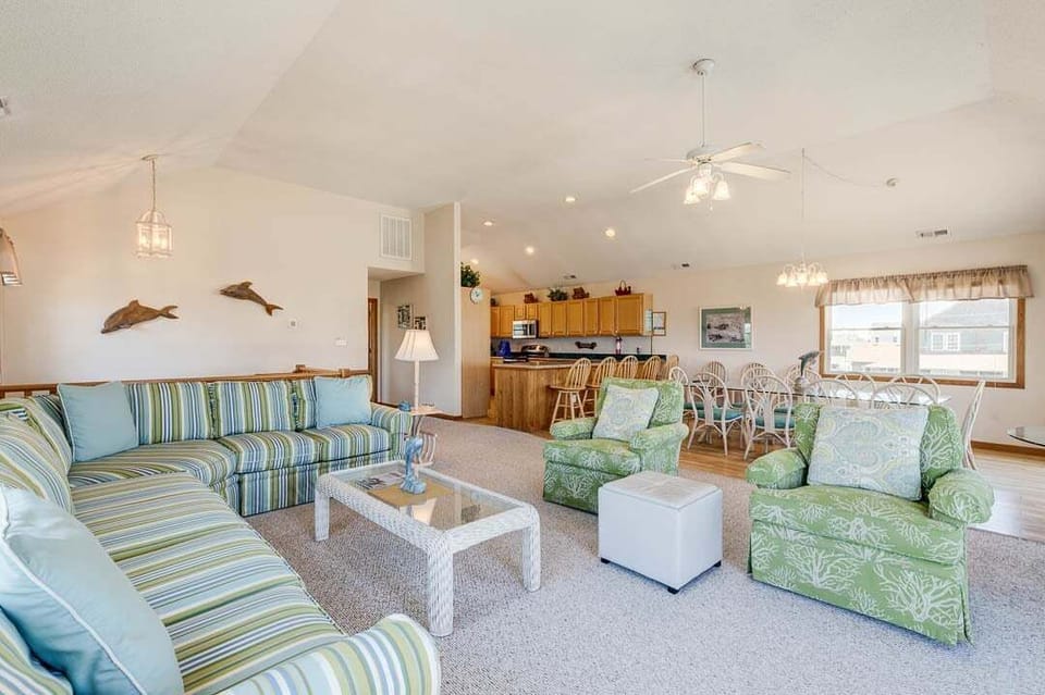 Top-Level Living Room with Deck Access