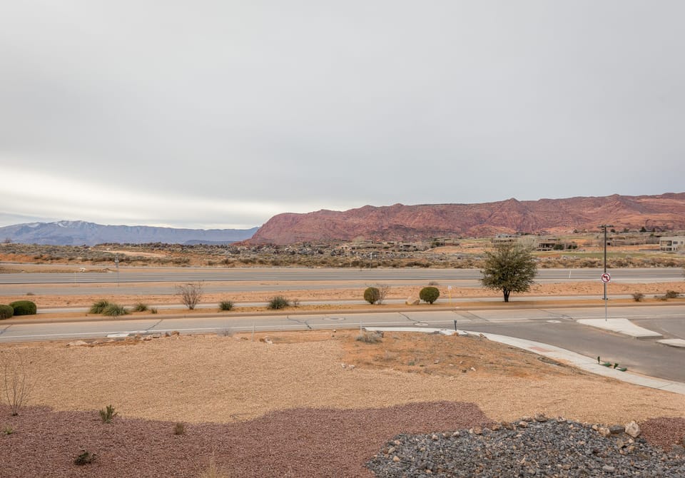 Front Patio View - From the back patio you can see the beautiful Red Rock mountains of Snow Canyon State Park.