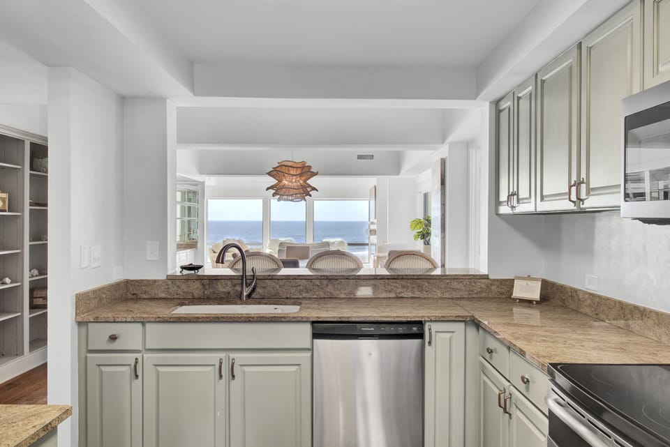 Ocean view from the kitchen.