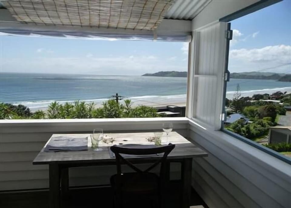 Onetangi Beach from sunporch
