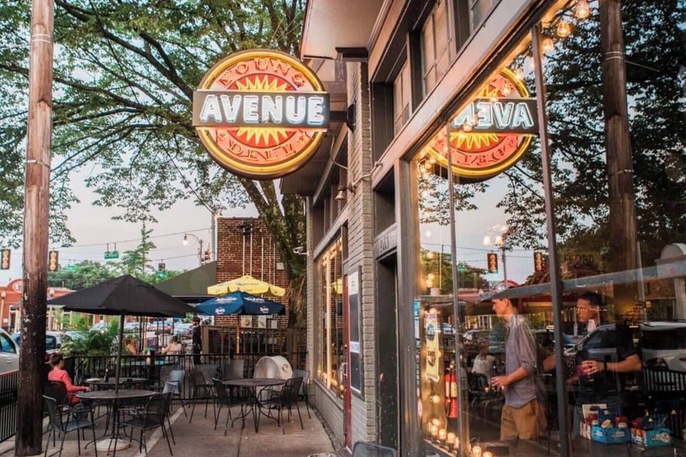 Cooper-Young: where art, culture, cuisine, and community meet in Memphis’ historic Midtown. Only 8 minutes drive away!
