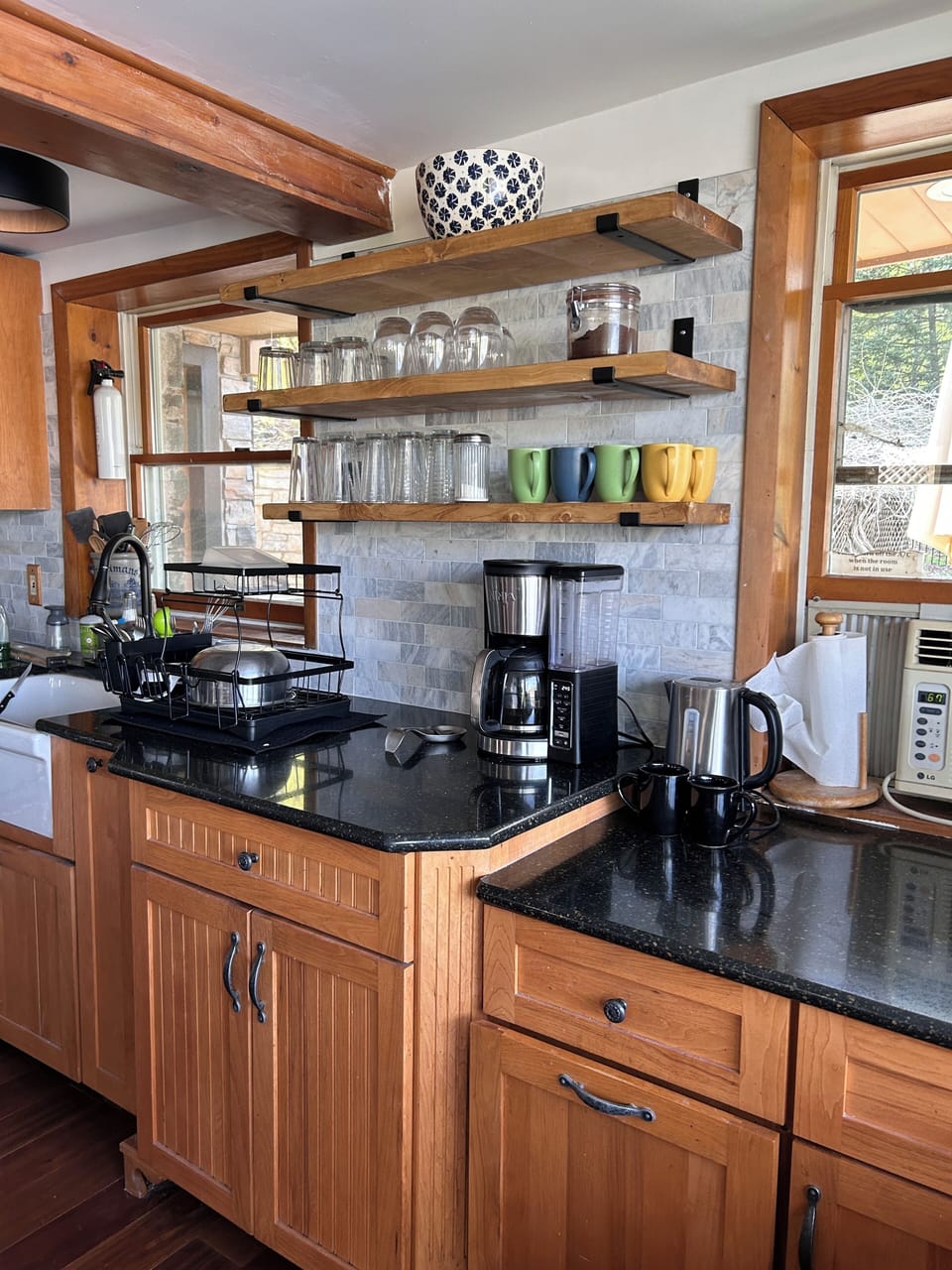 Partial view of the Kitchen featuring the coffee station.