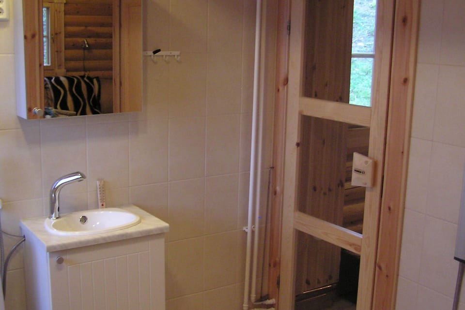 Bathroom in Sauna building. 2 showers.