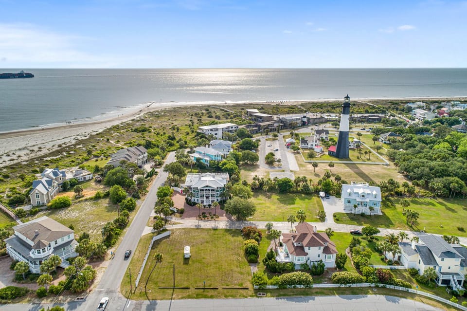 Aerial view of the home