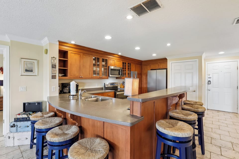Kitchen with Countertop Seating