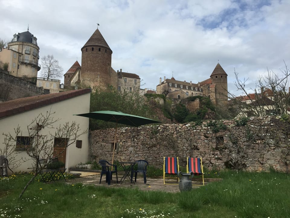 Garden Patio with Tower Views