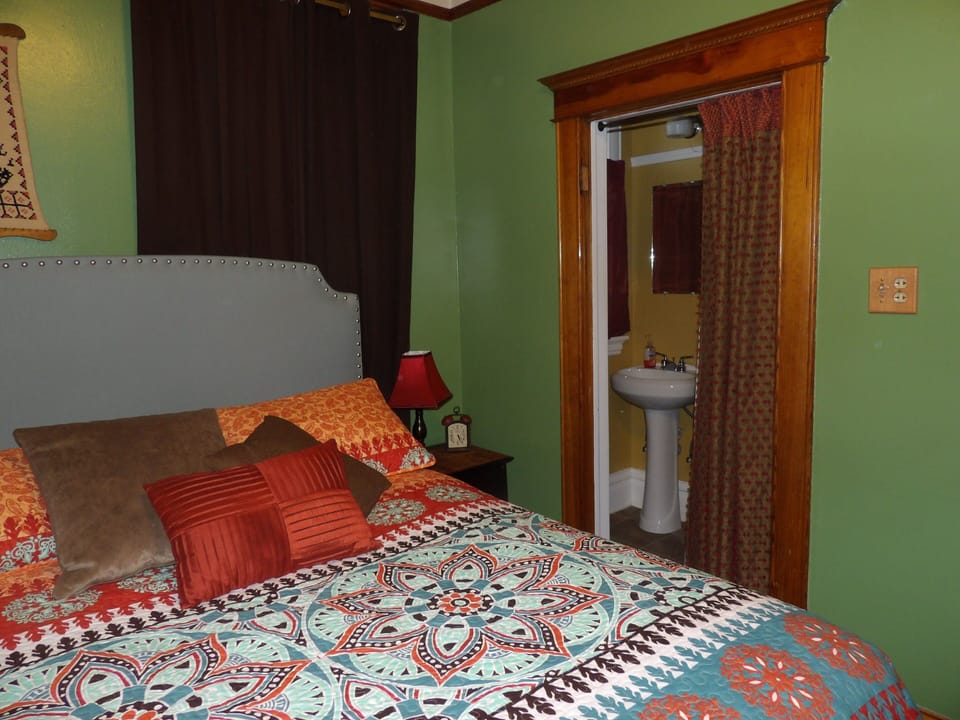 Bedroom, 1/2 bath inside bedroom. 