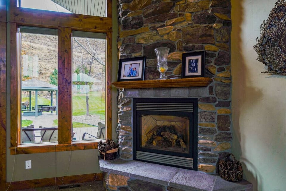 Gas fireplace in living room