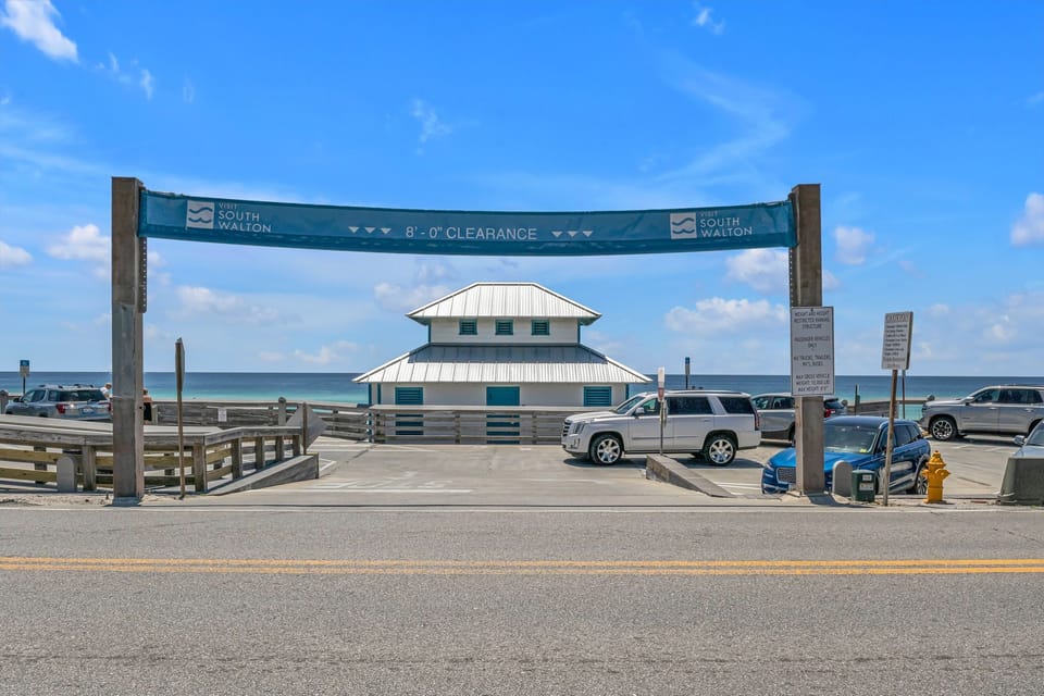 Stroll across the access road for a relaxing day at the beach.