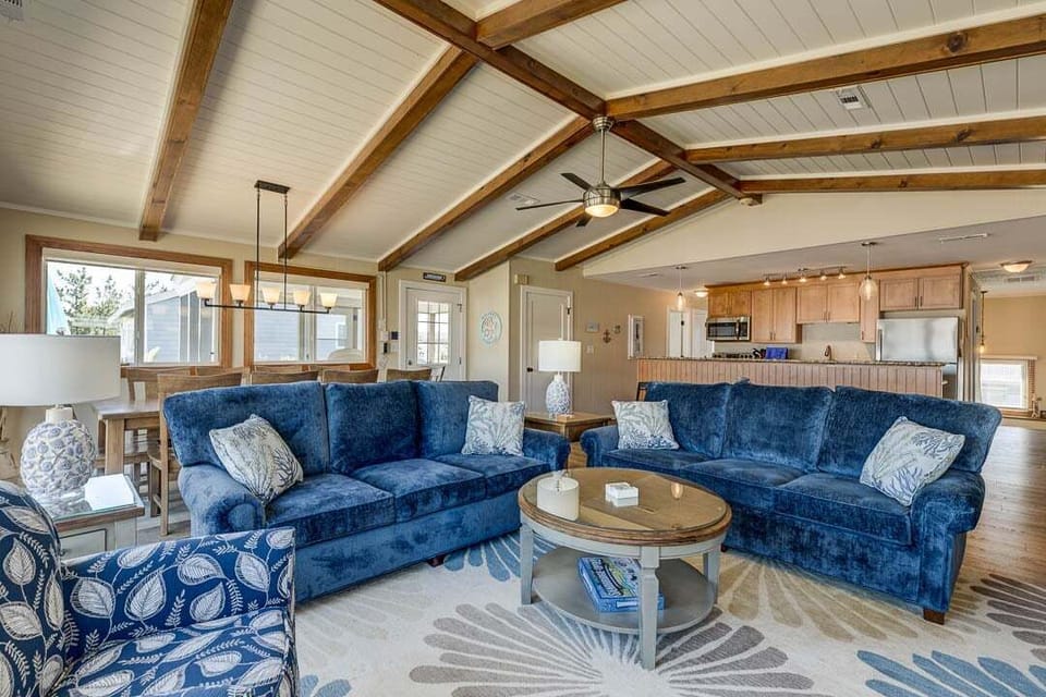 Top-Level Living Room with Deck Access