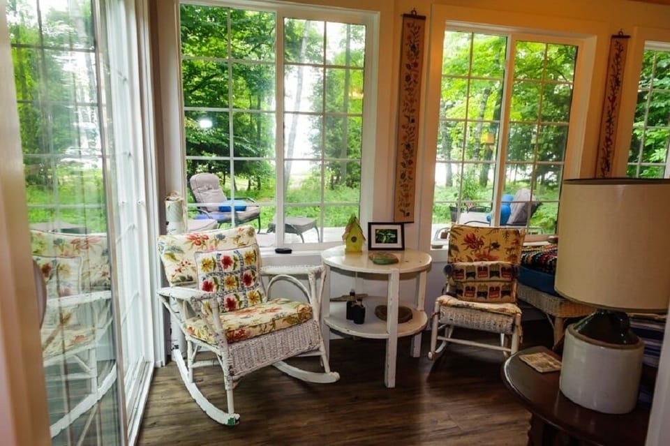 front porch, perfect for your morning coffee