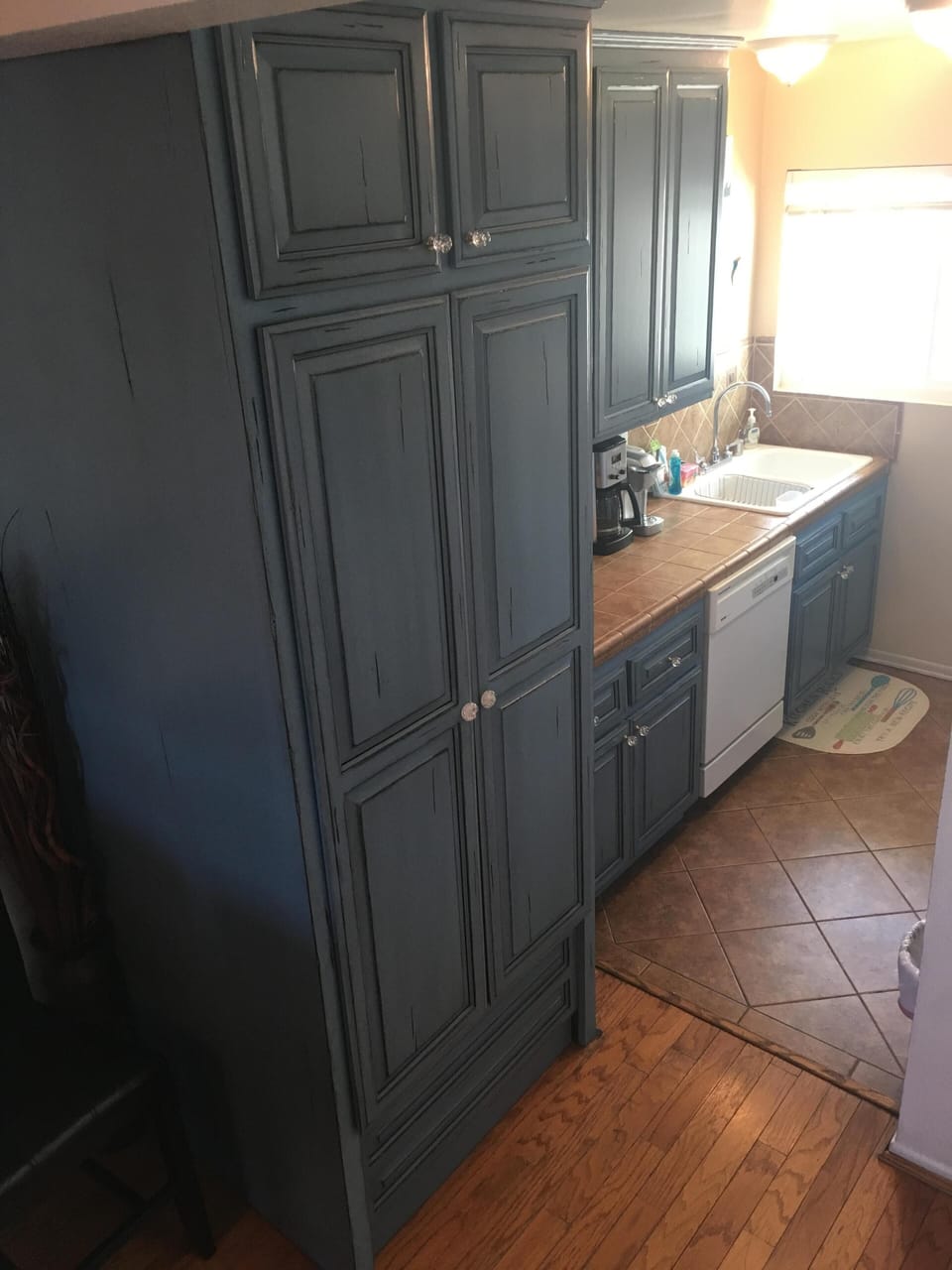 Washer and dryer in large cabinet. Kitchen fully loaded. 