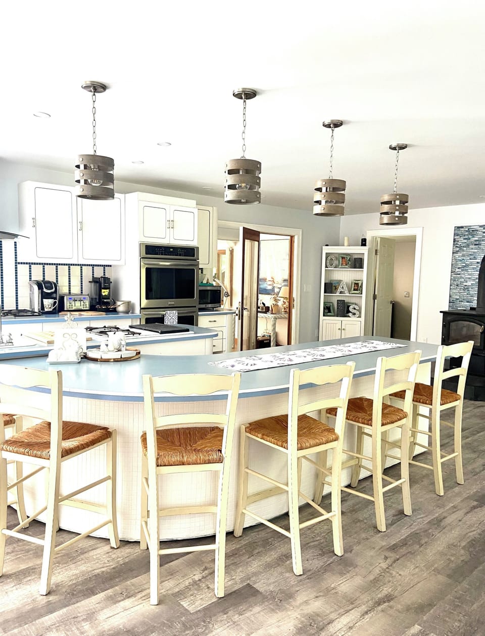 Huge beachy kitchen