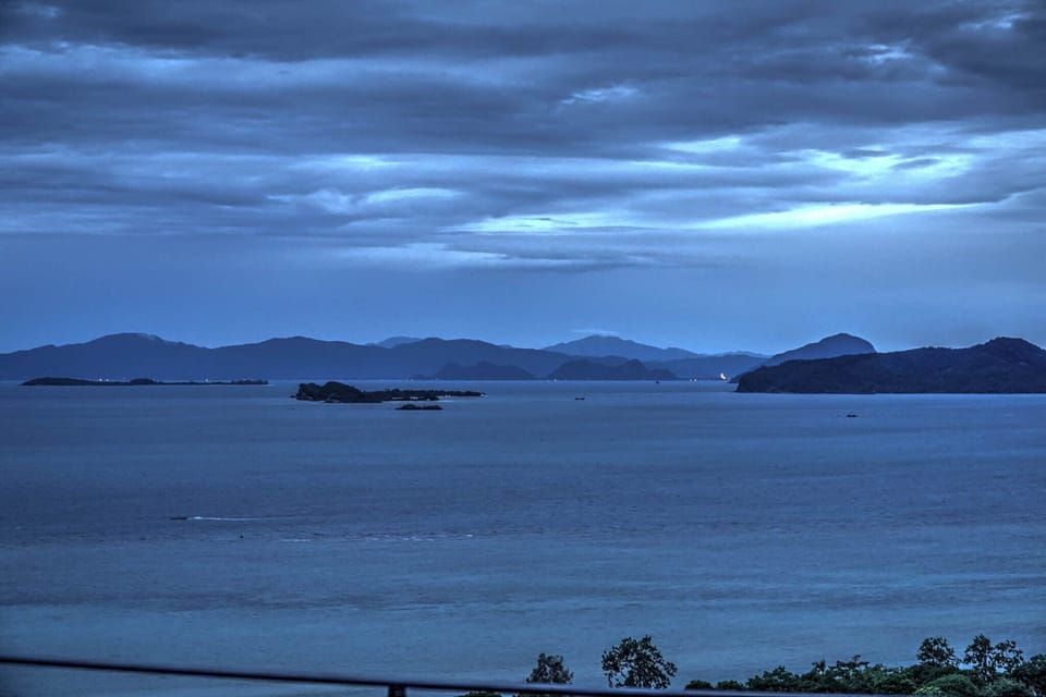 Beautiful ocean views of the islands from the villa 