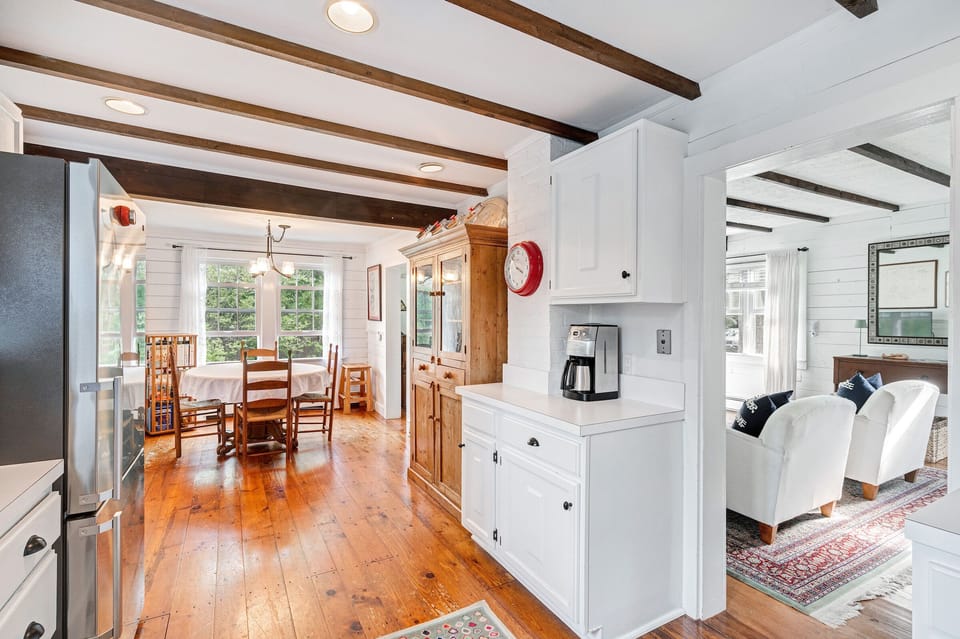 Kitchen, living room, and dining area