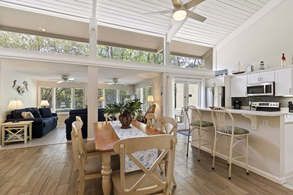 Dining table and breakfast bar