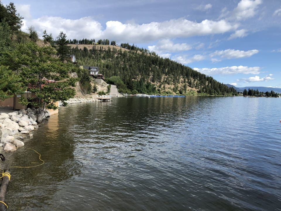 Resort beach on beautiful Lake Okanagan