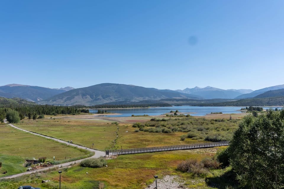 Gorgeous lake and mountain views from our condo.