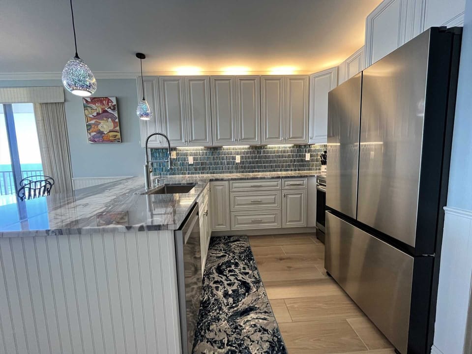 Custom cabinetry and full redesigned kitchen.